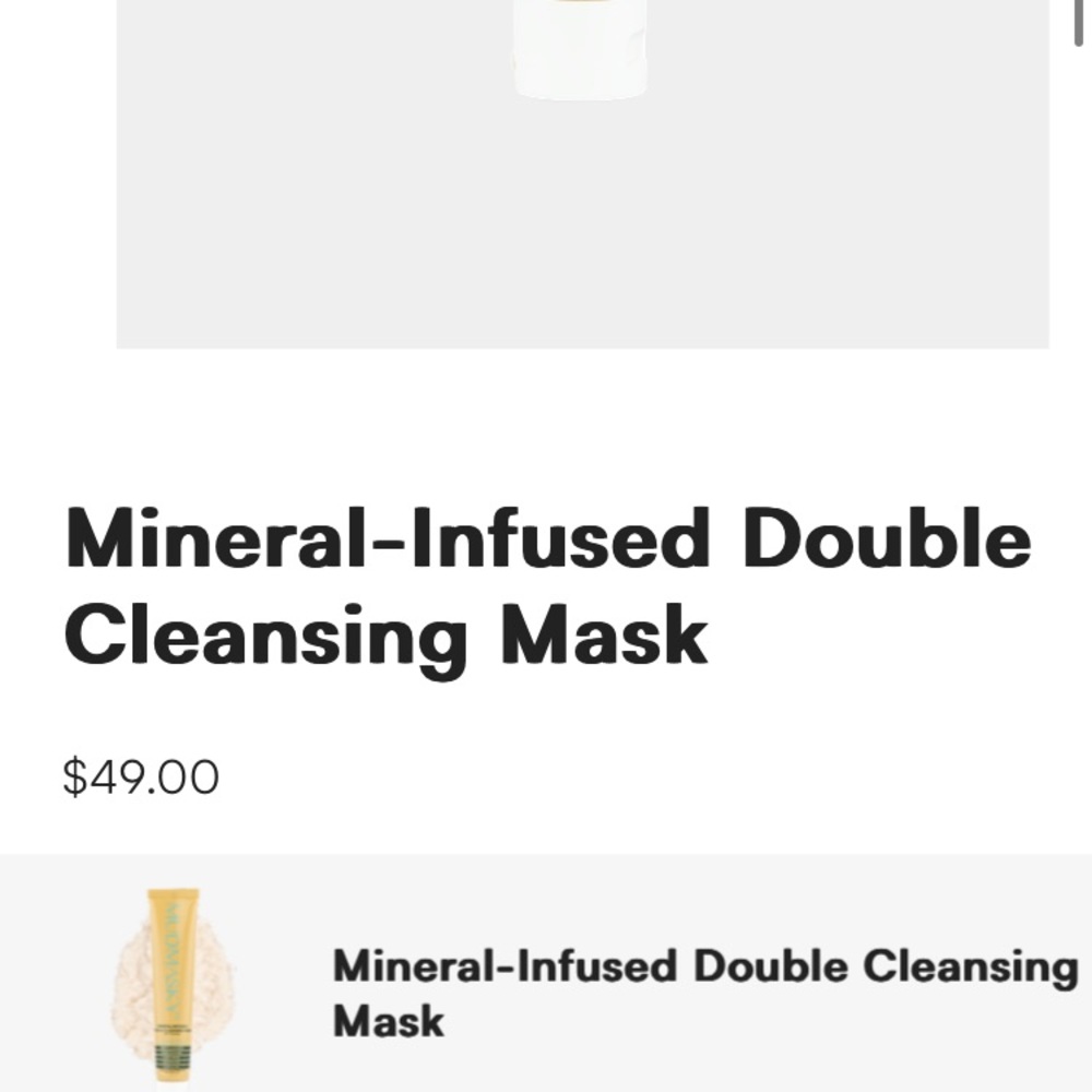 Mineral infused double cleansing mask